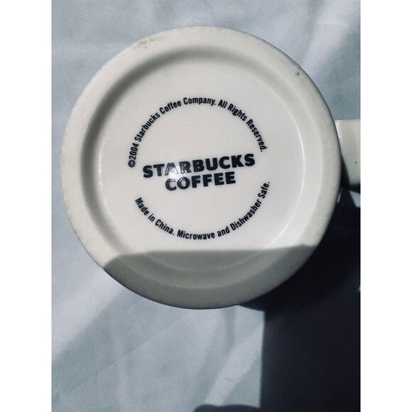 Vintage Starbucks barista white mug with red steaming cup of coffee - Picture 4 of 5